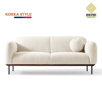 ghế sofa phòng khách cute boucle