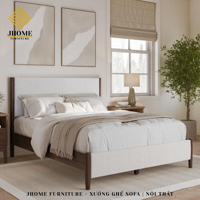 Giường bọc nệm hiện đại 09