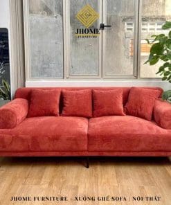 ghế sofa vải màu đỏ