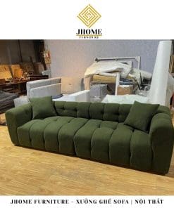 ghế sofa vải xanh rêu