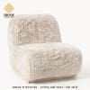 Ghế sofa đơn vải lông thú